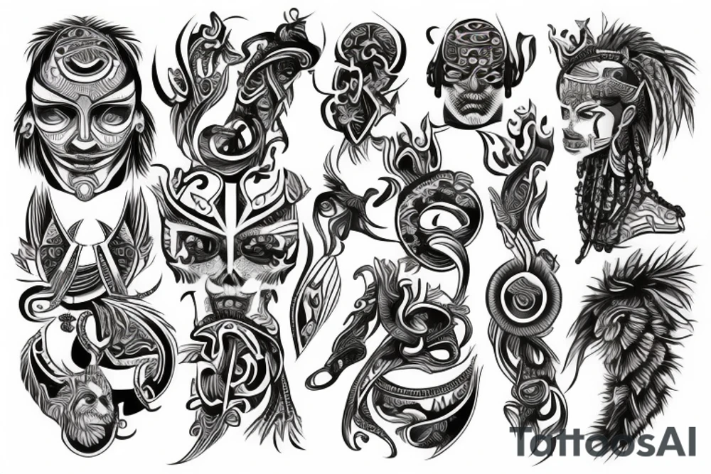 Four bands tattoo idea