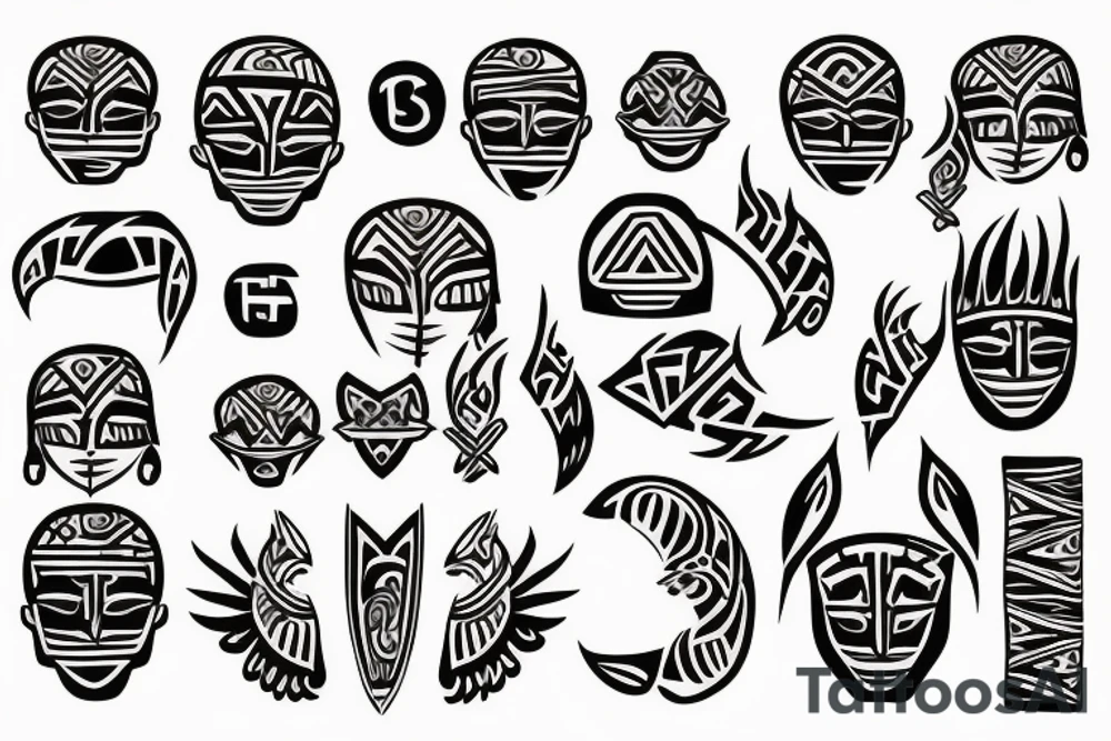 Four children symbols tattoo idea