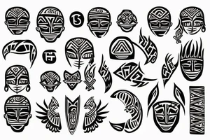 Four children symbols tattoo idea