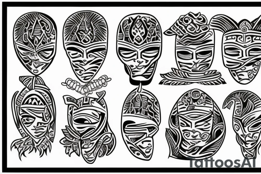 Four children symbols tattoo idea
