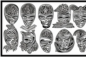 Four children symbols tattoo idea