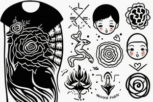 Four children symbols tattoo idea