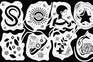 Four children symbols tattoo idea