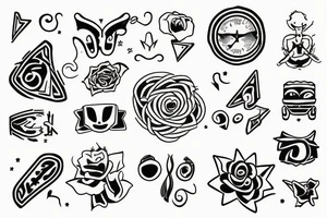 Four children symbols tattoo idea