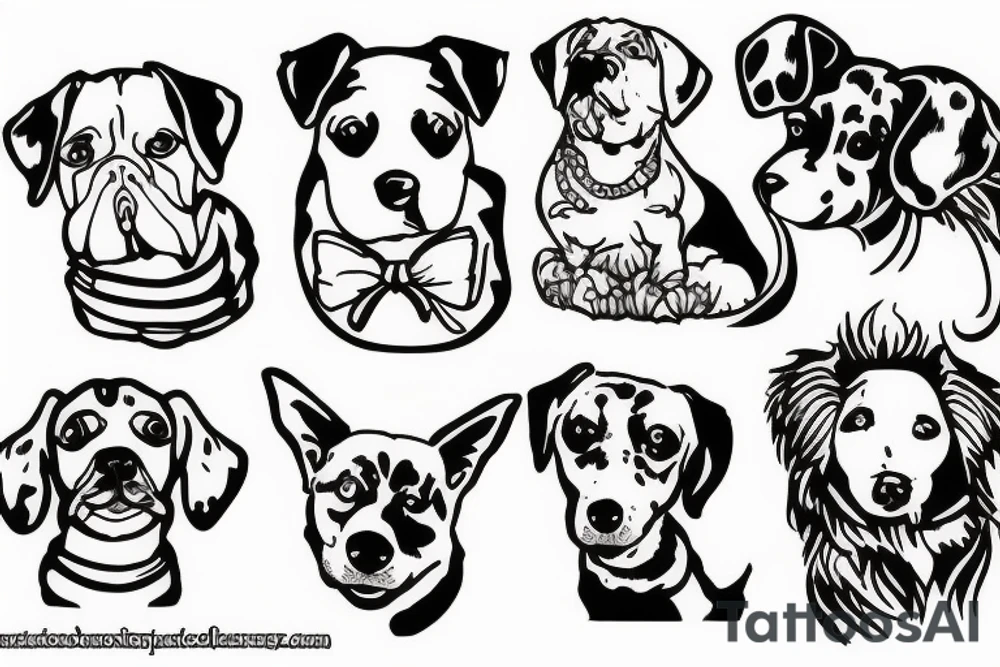 Dog on a wall tattoo idea
