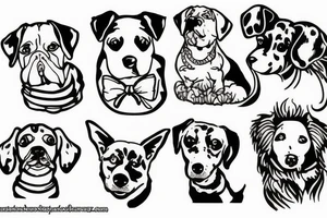 Dog on a wall tattoo idea