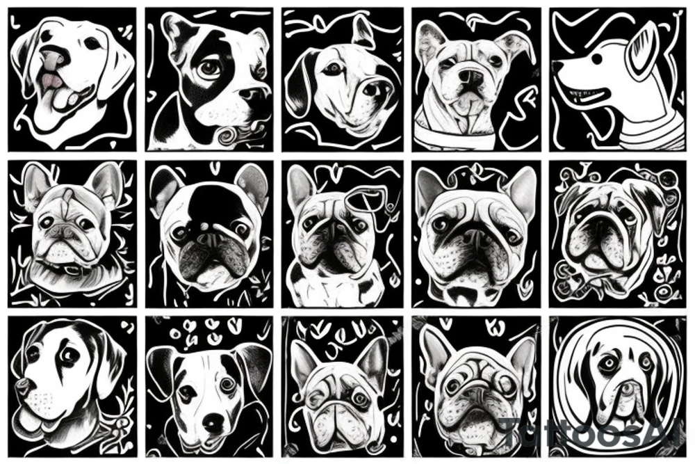 Dog on a wall tattoo idea