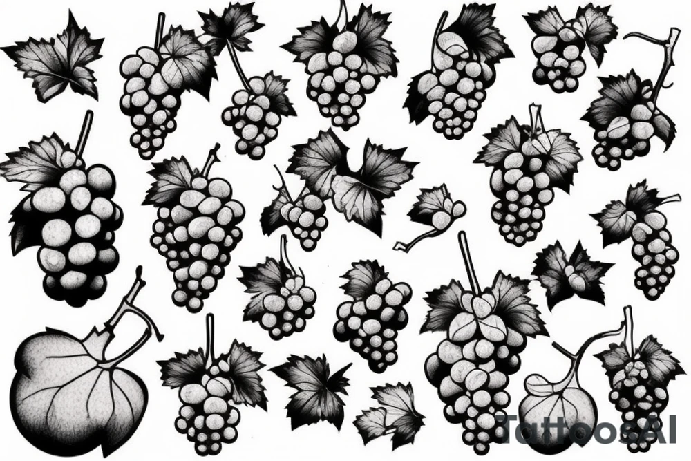 A bunch of grapes tattoo idea