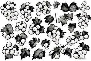 A bunch of grapes tattoo idea