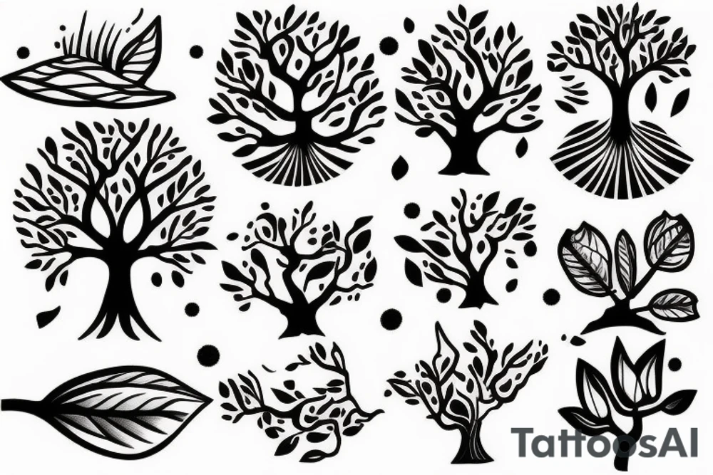 A seed growing into a tree tattoo idea