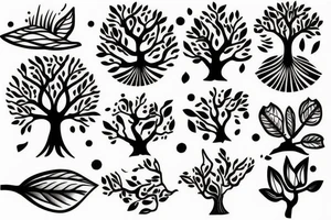 A seed growing into a tree tattoo idea