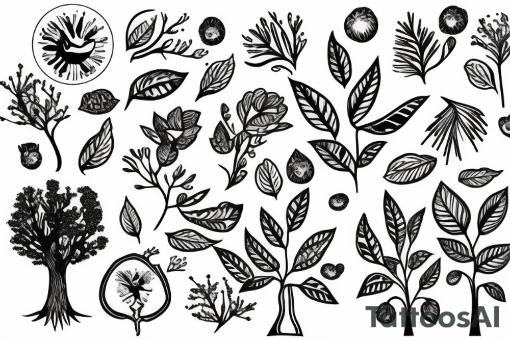 A seed growing into a tree tattoo idea
