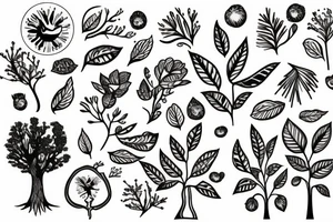 A seed growing into a tree tattoo idea