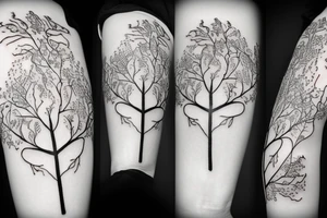 A seed growing into a tree tattoo idea
