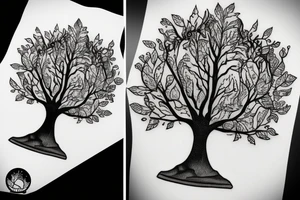 A tree coming out of a seed tattoo idea