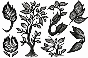 A seed with a tree emerging from it tattoo idea