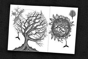 A seed with a tree emerging from it tattoo idea