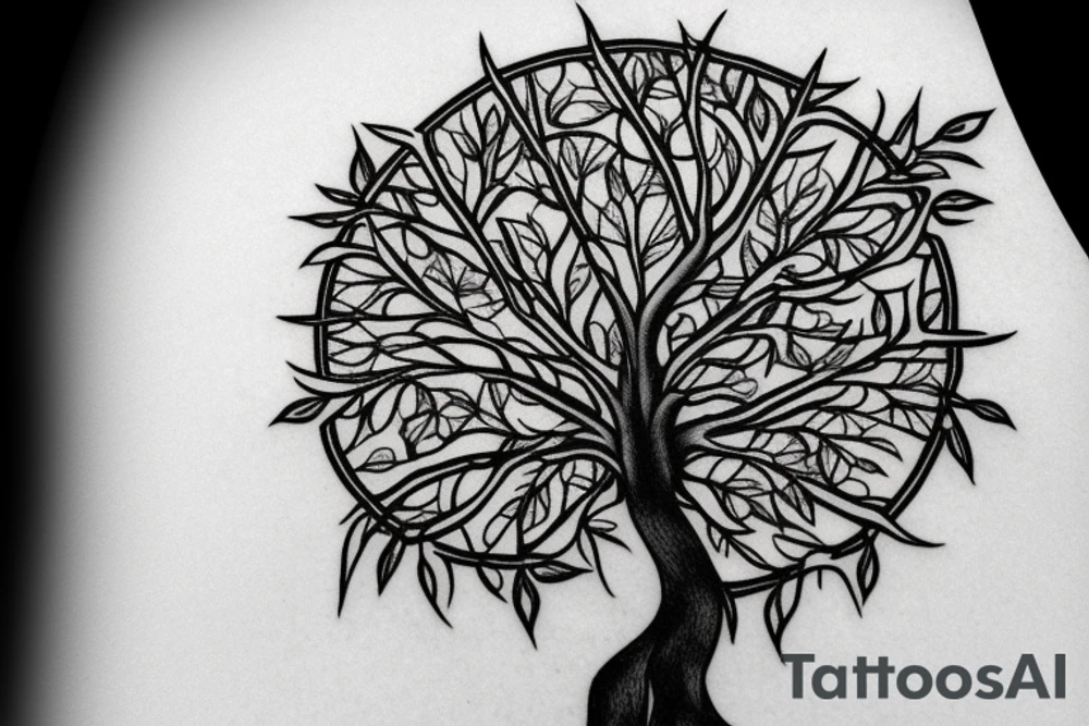 A seed with a tree inside it tattoo idea
