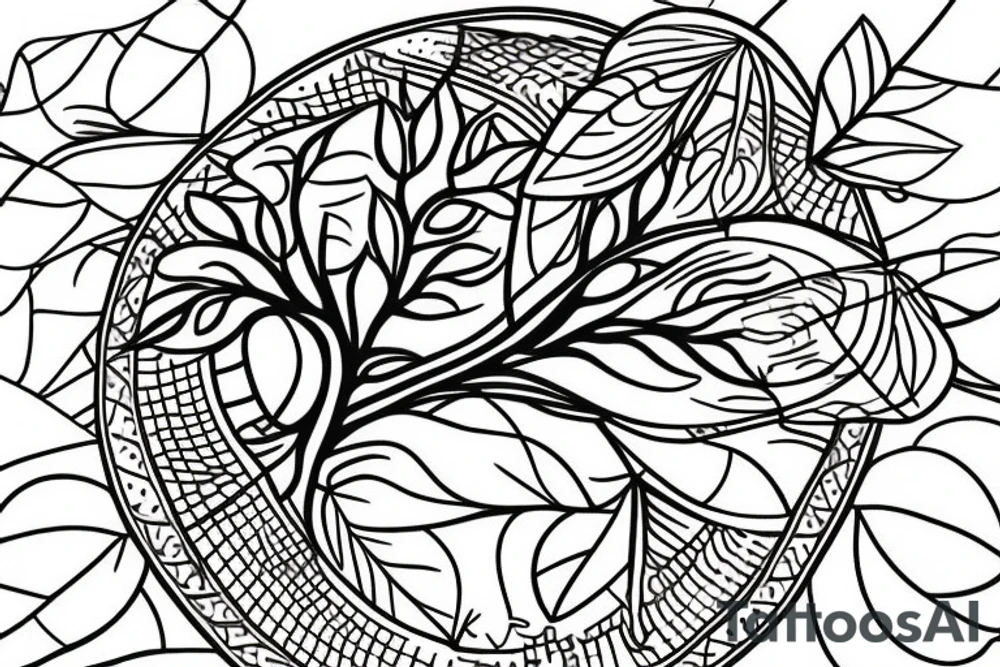 A seed with a tree inside it tattoo idea