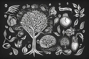 A seed with a tree inside it tattoo idea