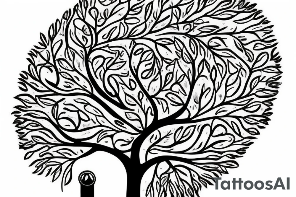A seed with a tree inside it tattoo idea