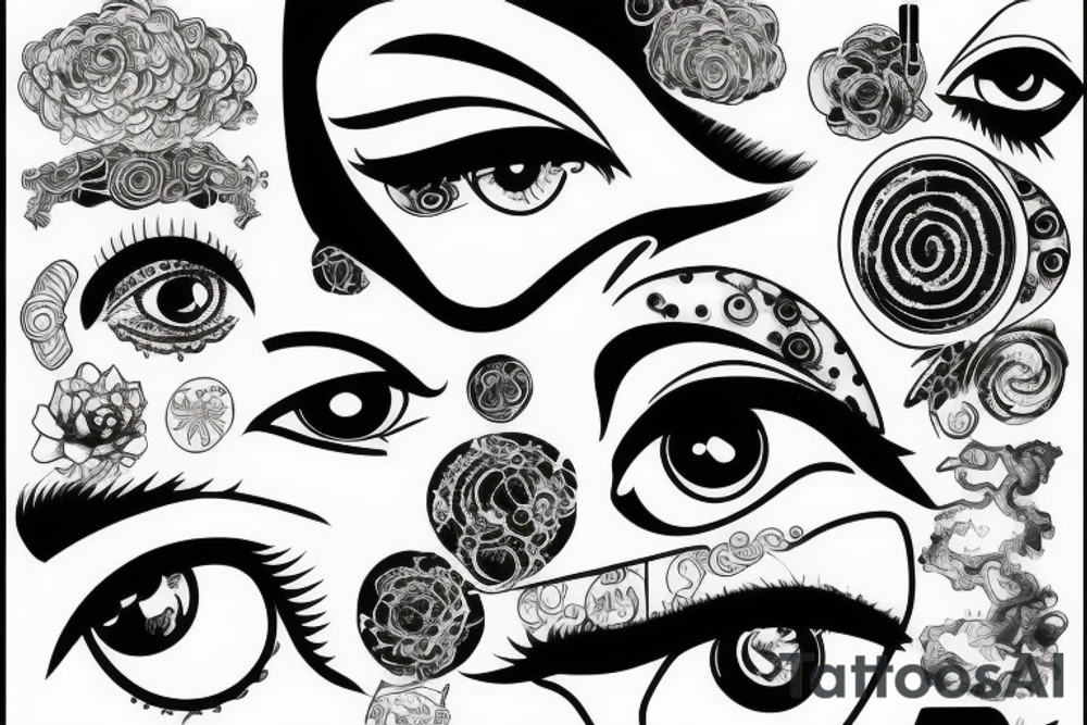 Japanese eye tattoo idea