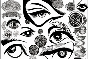 Japanese eye tattoo idea