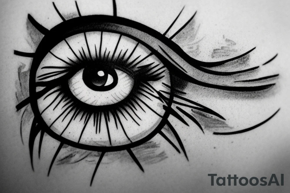 Japanese eye tattoo idea