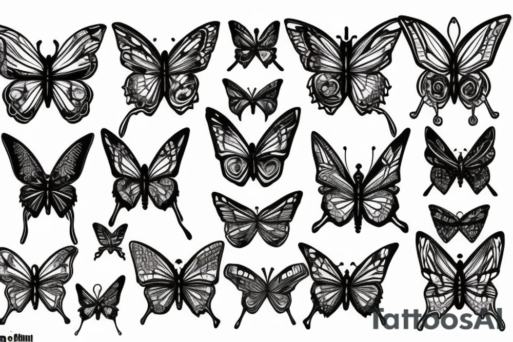 Eldritch butterfly with eyes tattoo idea