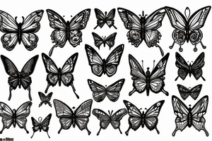 Eldritch butterfly with eyes tattoo idea