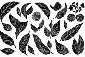 Ram with leaves tattoo idea