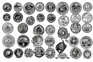 old coin tattoo idea