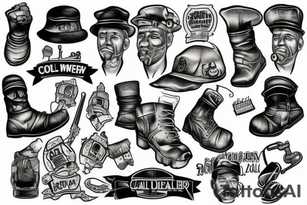 coal miner tattoo idea