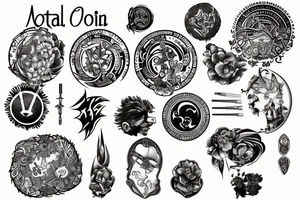 metal coin tattoo idea