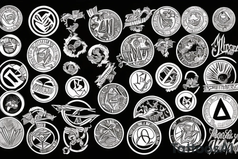 metal coin tattoo idea