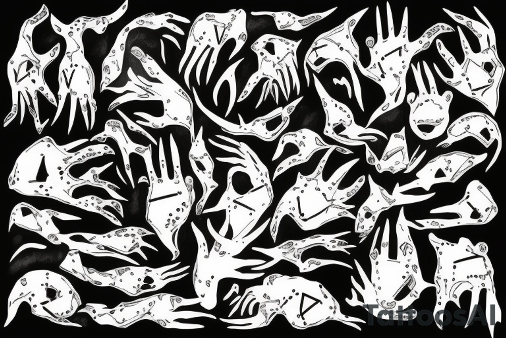 animal claws ripping through tattoo idea
