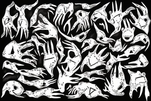 animal claws ripping through tattoo idea