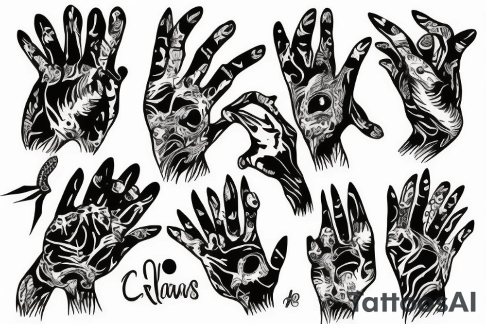 animal claws ripping through tattoo idea