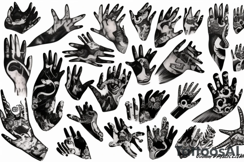 animal claws ripping through tattoo idea