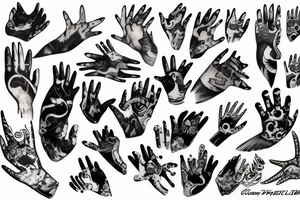 animal claws ripping through tattoo idea