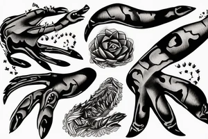 animal claws ripping through tattoo idea