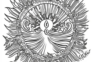 Slavic land soil sun water wind fire sleeve tattoo idea
