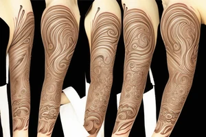 soil sun water wind fire sleeve tattoo idea