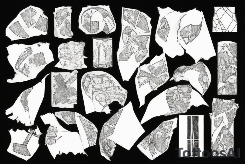 torn paper tattoo idea