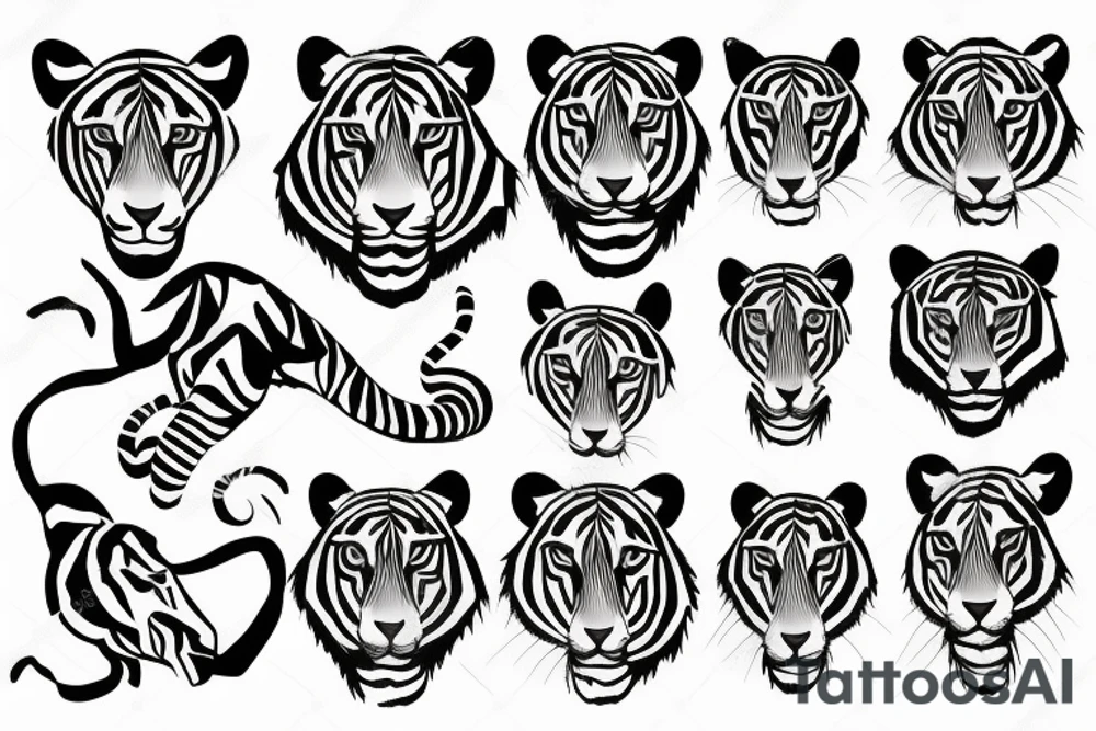 tiger stripes tattoo idea