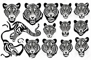 tiger stripes tattoo idea