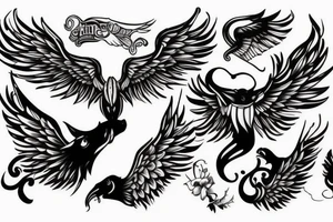 pig with wings tattoo idea