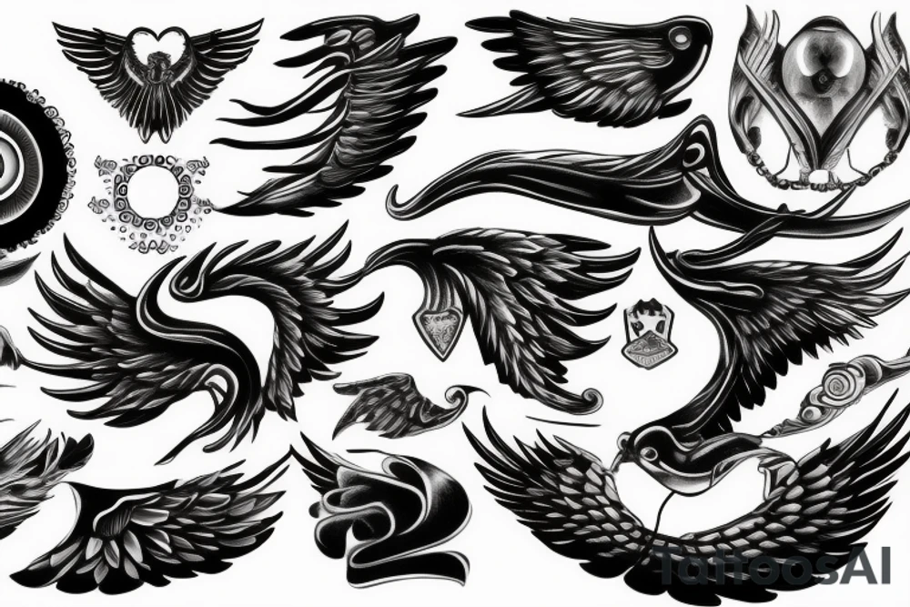 race car with wings tattoo idea