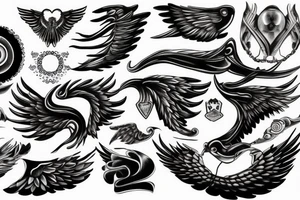 race car with wings tattoo idea