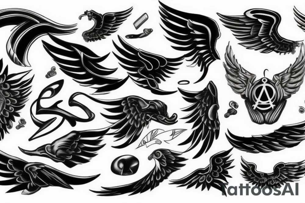 race car with wings tattoo idea